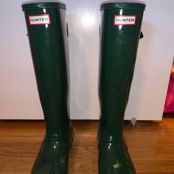 Green Tall Hunter Boots - Picture 1 of 3